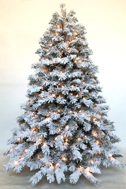 BeySüS Yılbaşı Çam Ağacı Kendinden Işıklı Yoğun Karlı Lüks Seri 240 cm 1257 Dal Lumitella 426