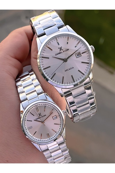 Daniel Klein Steel Cord Couple Special 3 Atm Water Resistant Couple Watch Cf.Dk.10010.1