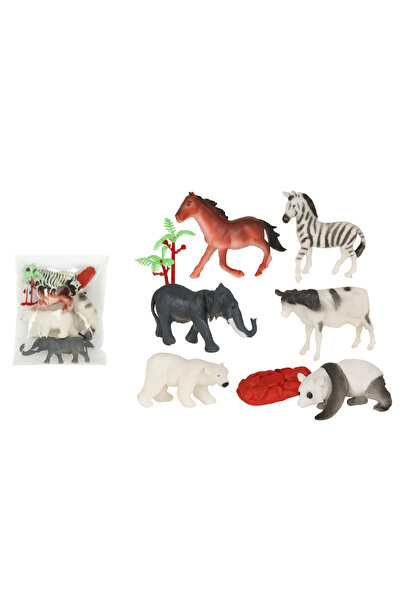 rexa مجموعة ألعاب حيوانات برية واقعية من عالم الحيوان، 9 قطع