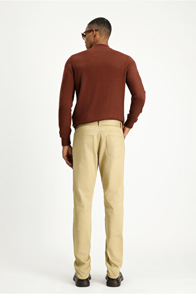 Kiğılı Slim Fit Dar Kesim Likralı Kanvas / Chino Pantolon