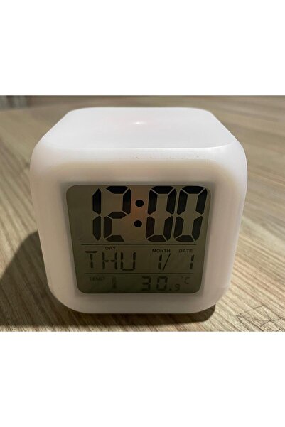 DİNÇ ALARMLI RENK DEĞİŞTİREN KÜP SAAT
