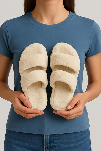 STOCON Plush Fluffy Women's Indoor Slippers Comfortable and Stylish Winter Lightweight Non-Slip Dowry Slippers Stc1144