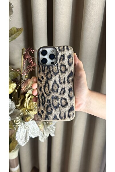 DGN İphone 15 Pro Max Uyumlu Leopar Desenli Premium Kaliteli Telefon Kılıfı