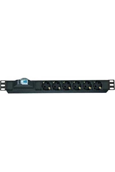 Lande 6LI ALÜMİNYUM PRİZ 1.5M KABLOLU 1U 19" TEK SİGORTALI (LN-PRZ-SGT-1U6P-S...