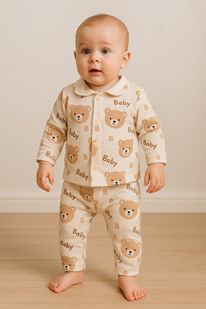 anne dokunuşu gibi KUZUM BEBE Yenidoğan Organik Pamuk 2’li Kız Erkek Bebek Takım