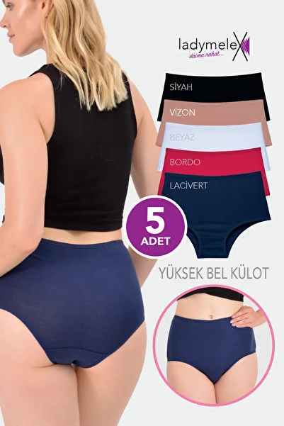 LadyMelex Women's Panties, Mixed Color High Waist Briefs, Soft Cotton Panties, Mixed Color
