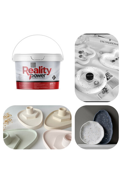 Reality Hobi Harcı Power Model Tozu Beyaz : Hızlı Donan Taş Tozu,saksı Harcı,üretim Tozu, Hobi Harcı (10 Kg )