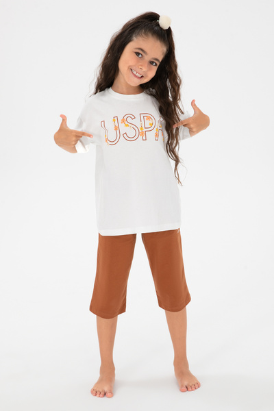 U.S. Polo Assn. طقم ملابس علوية وسفلية للفتيات من تابا كابري 50294071-VR011