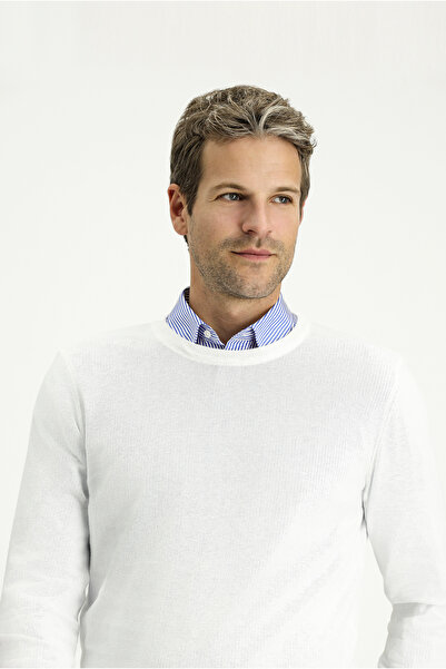 Kiğılı Πλεκτό πουλόβερ με λαιμόκοψη κανονική εφαρμογή από βαμβακερό κασμίρ