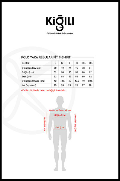 Kiğılı Polo Yaka Regular Fit Nakışlı Pamuk Tişört