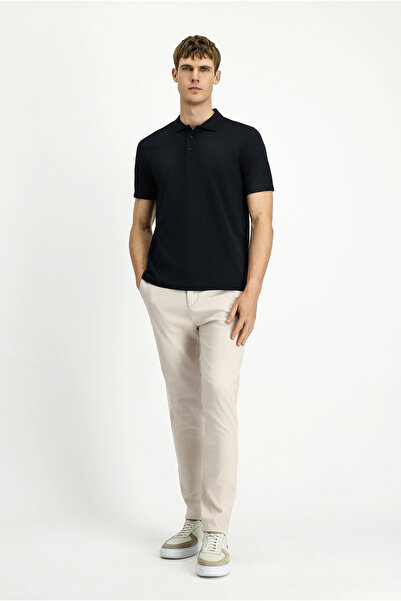 Kiğılı Polo Yaka Regular Fit Nakışlı Pamuklu Tişört