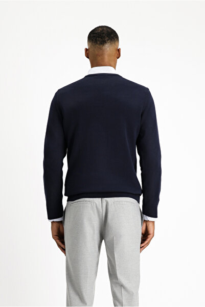 Kiğılı Bisiklet Yaka Regular Fit Pamuklu Triko Kazak