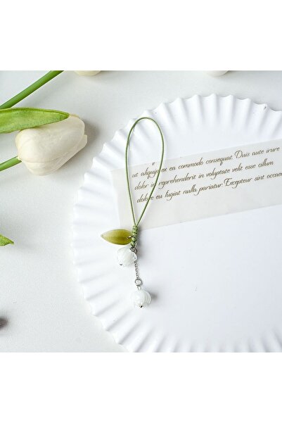 Choice Other white 1pcs Tulip Flower Mobile Phone Straps Charm Cute For iPhon...