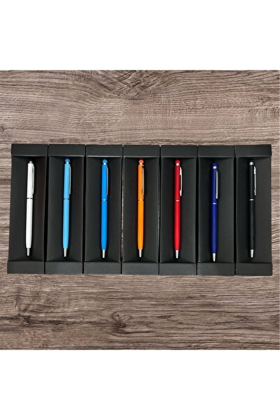 Dokunmatik Uçlu Metal Tükenmez Kalem Kutulu (Touch Pen) SİYAH