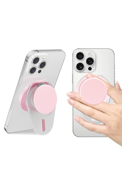 Choice حامل هاتف Grippopso وردي اللون، قطعة واحدة، عالمي، متوافق مع MagSafe، ...