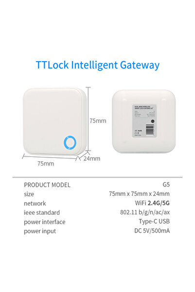 Choice G5 TTLOCK Gateway G2 G3 G3P G4 Bluetooth To Wifi Gateway Hub WIFI/RJ45/POE/4G TLE for Smart Home Doo