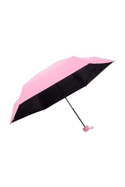 fun zone 5-Folding Ultra Protective Mini Pocket Umbrella Pink