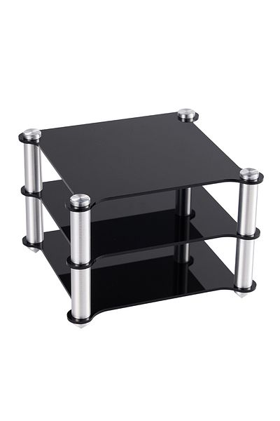 Choice Small black Acrylic Aluminium Alloy Rack HIFI Decoder Amplifier Headphone Amplifier Double Layer Rac