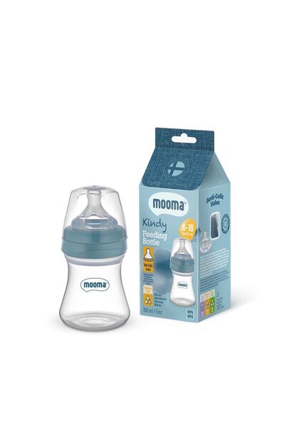 MOOMA Kindy Antikolik Pp Biberon 150 ml 6-18 Ay (ORTA AKIŞ) - Bowl Blue