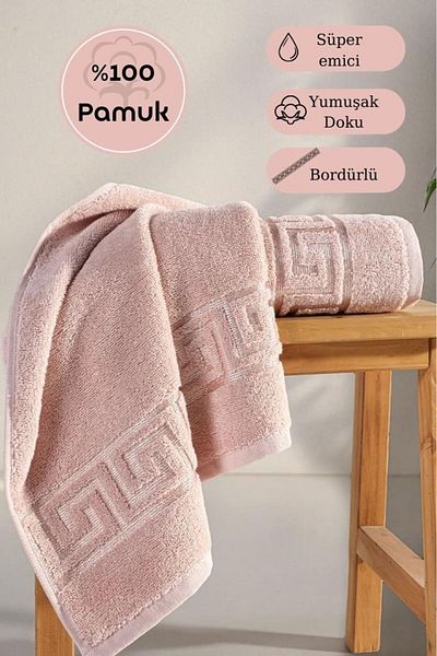Karna Home Cotton Single Jacquard Greek Towel Powder 70 X 140 cm