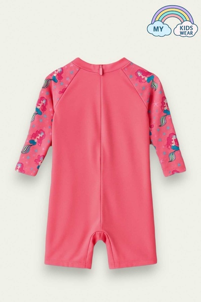 My Kids Wear Girls' Long Sleeve and Zippered Swimsuit 2 -10 Years 11903