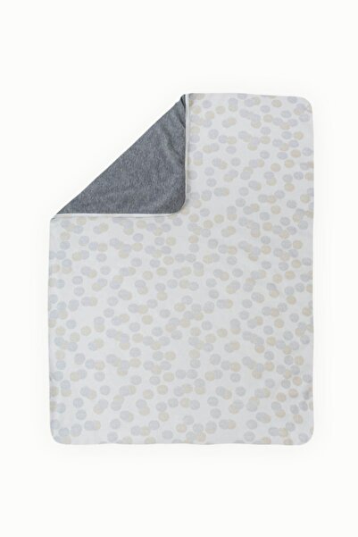 Boumini 100X150 cm Cotton Baby Blanket Double Sided Fiber Filled Polka Dots Coffee