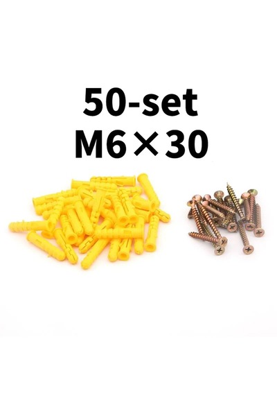 Choice 50 set 100pcs Drywall Anchor & Screw Assortment Kit - 50 Plastic Wall Anchors & 50 Philips Flat Head