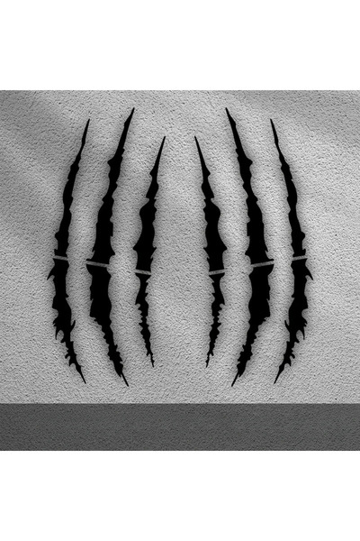 Choice 25x10.6 سم (S) LK-GZ001-أسود قطعتين من ملصقات خوذة الدراجة النارية DIY على شكل مخلب الوحش لجسم الدراجة النارية