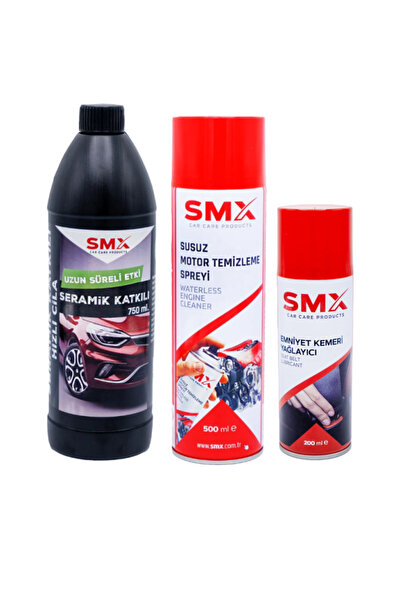 SMX Susuz Motor Temizleme Spreyi / Emniyet Kemeri Yağlayıcı / Seramik Cila / ...