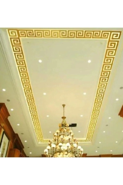 Abaküs Dekor Süs Labırent Bordür 40 Adet 7x7 Pleksi Dekoratif Bordür Altın Ayna Antre