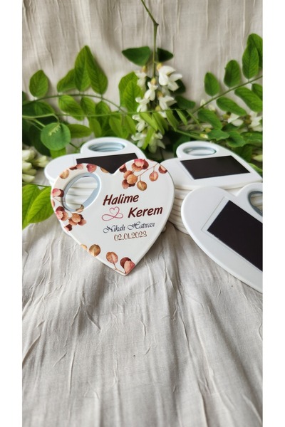 DeryalarDijital 100 Adet Açacak Magnet Nişan Söz Kına Düğün Nikah Hatırası Mi...