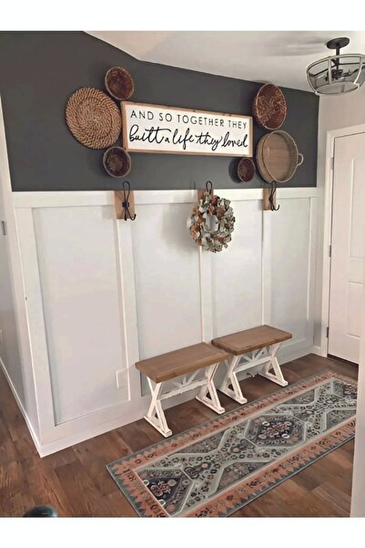MİMES Iskandinav Duvar Çıtası 5 Adet 100 Cm x 8 Cm Dekoratif Duvar Çıtası Boyanabilir Duvar Dekoru Efsane