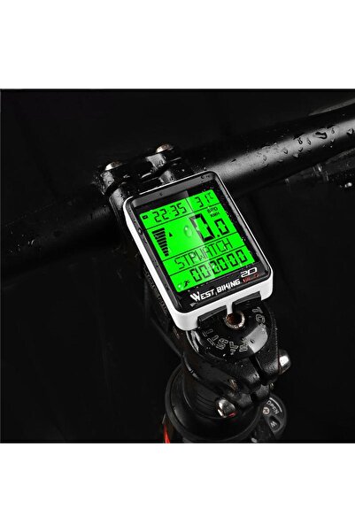 Generic Bicycle Odometer, Waterproof Wireless 5-Inch Bicycle Riding Stopwatch, Speedometer 2.1 Inches