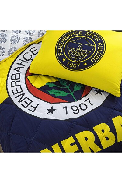 Taç Lisanslı Fenerbahçe Logo Tek Kişilik Yorgan Seti