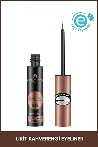 Essence Liquid Ink Waterproof Brown Eyeliner Suya Dayanıklı Eyeliner No:02