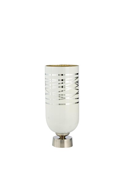 Vitale Αρκτικό Κεραμικό Βάζο Ασημί 15x15x35 εκ. AK.IX0210