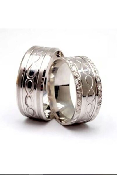 OSMANLI GÜMÜŞ Alesia Tek Gümüş Alyans Yüzük Söz Nişan Yüzükleri Özel Ahşap Ku...