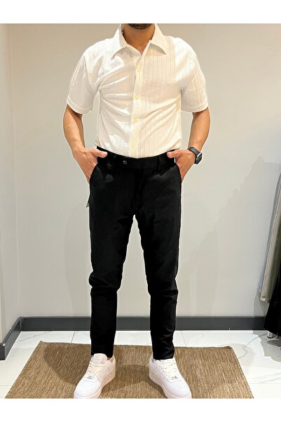 ATKGİYİM Kumaş pantolon slmfit dar kesim kemerli model