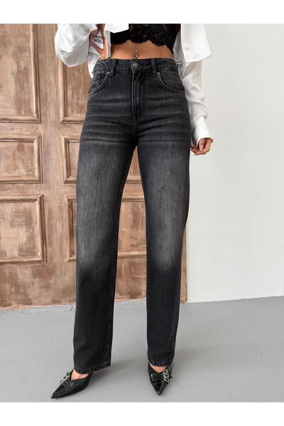 XBELLA DENİM Women's Straight High Waist Pipe Leg Jeans