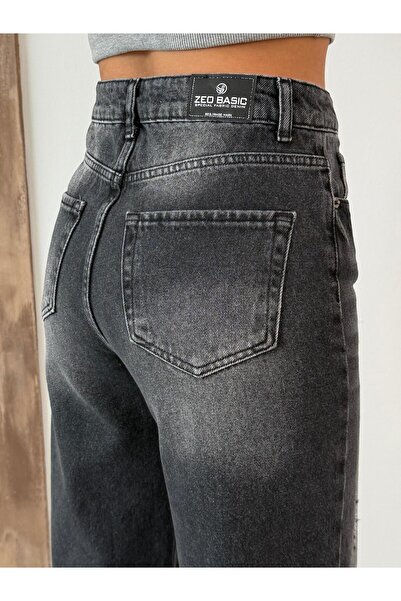 XBELLA DENİM بنطلون جينز نسائي واسع الساق وخصر عالي وواسع من الأسفل