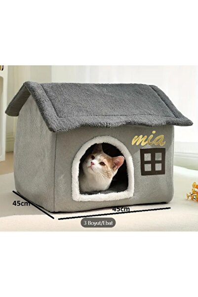 doyapet yeni sezon özel tasarımlı kedi ve köpek yatağı evi kulübesi 45*45 cm