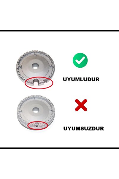 Bosch SIEMENS PROFILO UYUMLU 8 PARÇA FIRIN VE OCAK İÇİN BEK TAKIMI (2,DELİKLİ) ORİJİNAL