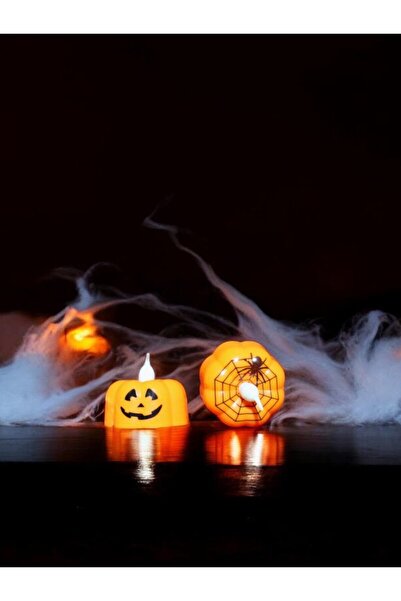 Parti Adresi Cadılar Bayramı Balkabağı Pilli Led Mum Halloween Parti Dekorasyonu