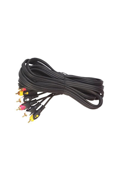 ELEKTROMER Powermaster PM-11954 3 RCA TOS 5 Metre Kablo Video Audio Stereo Ses