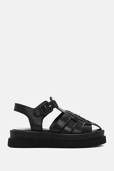 Bestyle Sandale de damă Feria din piele naturală neagră