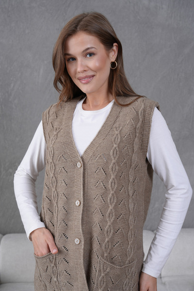 Lamierra Women's Mother Knitwear Wool Vest Knitted