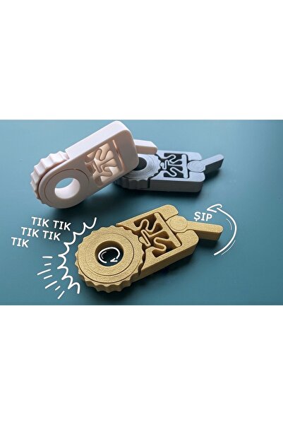 Pluto 3D 3'ü 1 Arada Stres Giderici Widget - Tik Tak, Çevir ve Rahatla!-Siyah