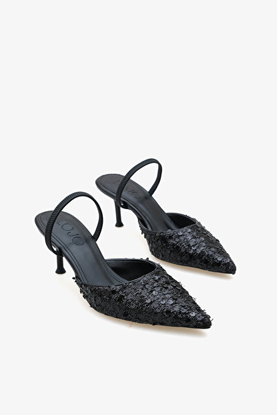 LOJO Kadın stiletto sivri burun pullu topuklu ayakkabı Verona