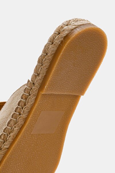 Bestyle Beige Suede Leather Women's Espadrille Slippers - Ciao