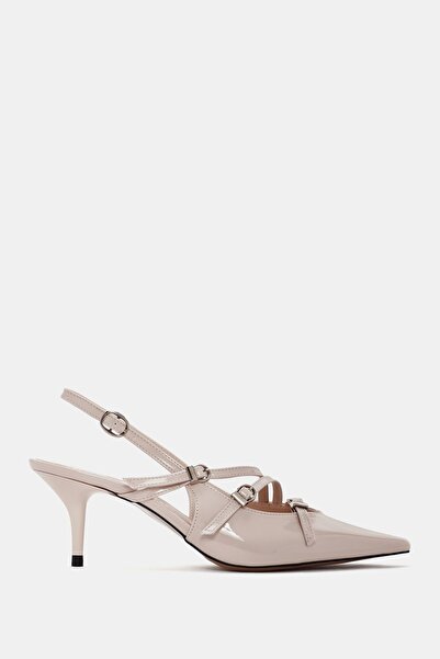 Bestyle Berry Kadın Nude Rugan Tokalı Topuklu Ayakkabı